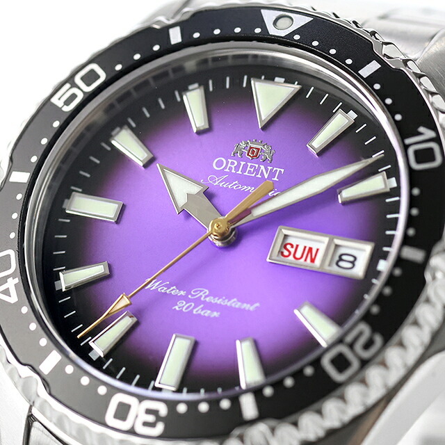 オリエント スポーツ マコ 自動巻き 腕時計 ブランド メンズ ORIENT SPORTS RN-AA0827V アナログ パープル