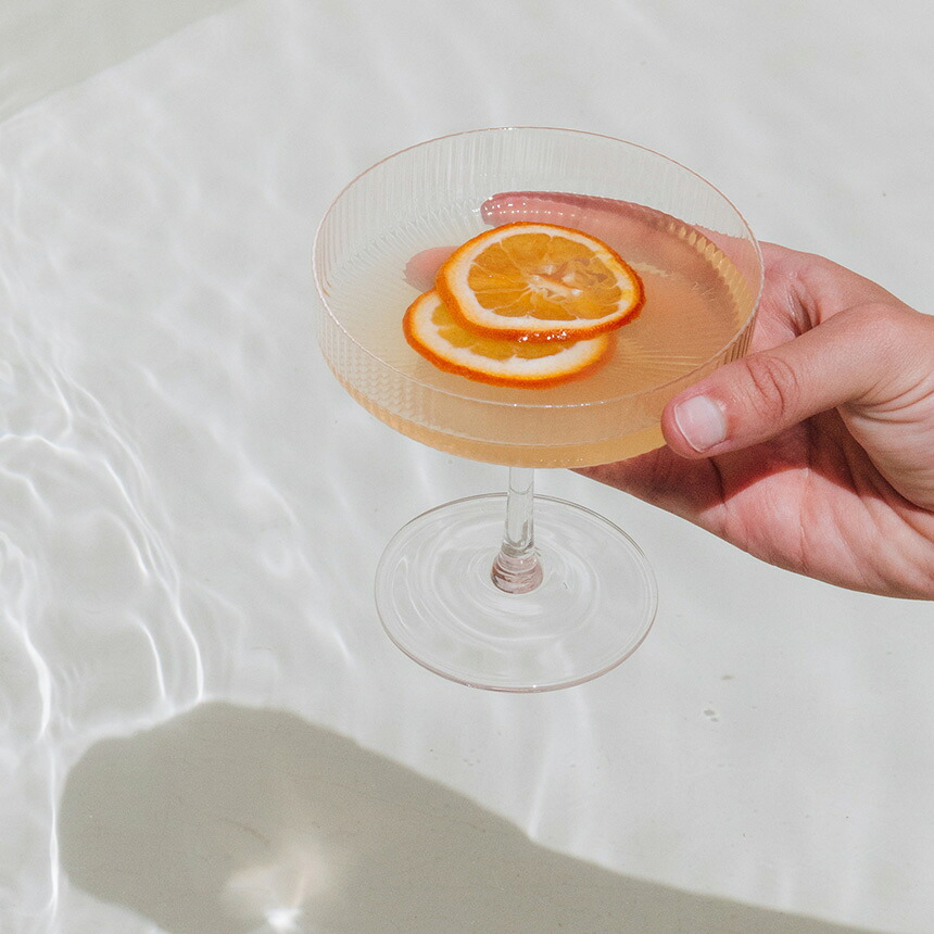 ferm LIVING ファームリビング Ripple リップル シャンパングラス 2脚セット 北欧 グラス セットワイングラス デザートカップ インテリア 雑貨 キッチン おしゃれ スタッキング ペア 高級 デザートグラス