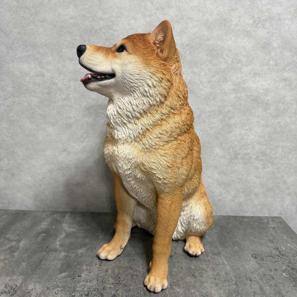 置物 お座りにっこり柴犬 大 グッズ 高さ52.5cm woobia ウービア 大きい 大型 おしゃれ ガーデン インテリア オブジェ 可愛い プレゼント 北欧 玄関 雑貨 動物 モダン 庭 ギフト 屋外 家 リアル 玄関先 ガーデンオーナメント ガーデニング 犬 いぬ 柴