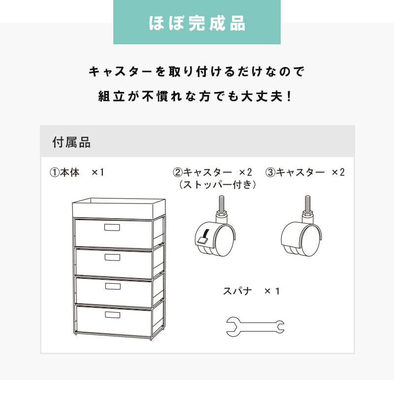 ラック ランドリー 4段 幅50.5cm カゴ 洗濯かご 4個つき 洗濯機 収納 おしゃれ スリム 縦型 洗濯機収納 ランドリー収納 ホワイト グレー 収納棚 洗濯物 洗面所 脱衣所 新生活