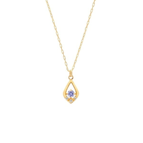 【無料ラッピング】  ヨンドシー 4℃ EAU DOUCE4℃【12月誕生石】K18 イエローゴールド ネックレス ダイヤモンド タンザナイト レディース ブランド 正規品 新品 ギフト プレゼント 人気 おすすめ 誕生日 記念日 クリスマス 送料無料