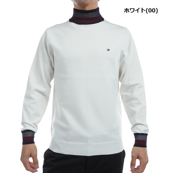トミーヒルフィガー ゴルフ メンズ シグネチャーストライプ ハイネックセーター TOMMY HILFIGER GOLF THMA471 秋冬モデル お誕生日祝い お祝い 記念品 お父さん 父の日 彼氏 男性 30代 40代 50代 60代  還暦祝い 敬老の日 人気プレゼント プレゼント