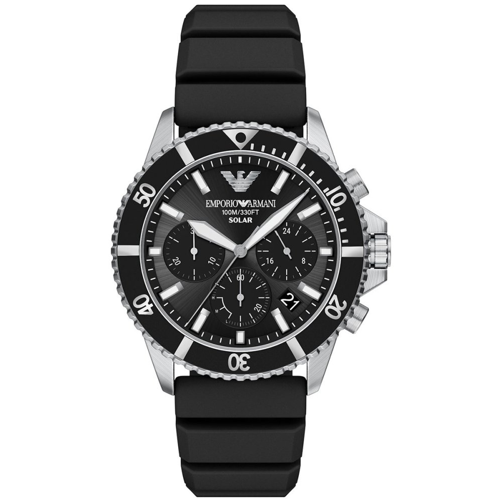 エンポリオアルマーニ EMPORIO ARMANI 腕時計 メンズ ソーラー クロノグラフ シリコン AR11830【2026 新作】