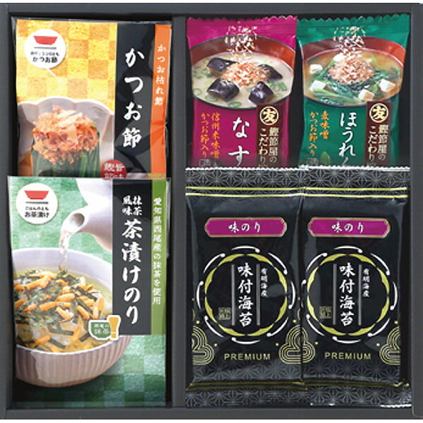 ノーブランド 和みのとき [26-7606-010] FR-1F お茶漬け のり茶漬け フリーズドライ 即席味噌汁 味付海苔 有明海産 かつお節 詰め合わせ お返し 内祝い お歳暮 お中元 ギフト 贈り物 プレゼント