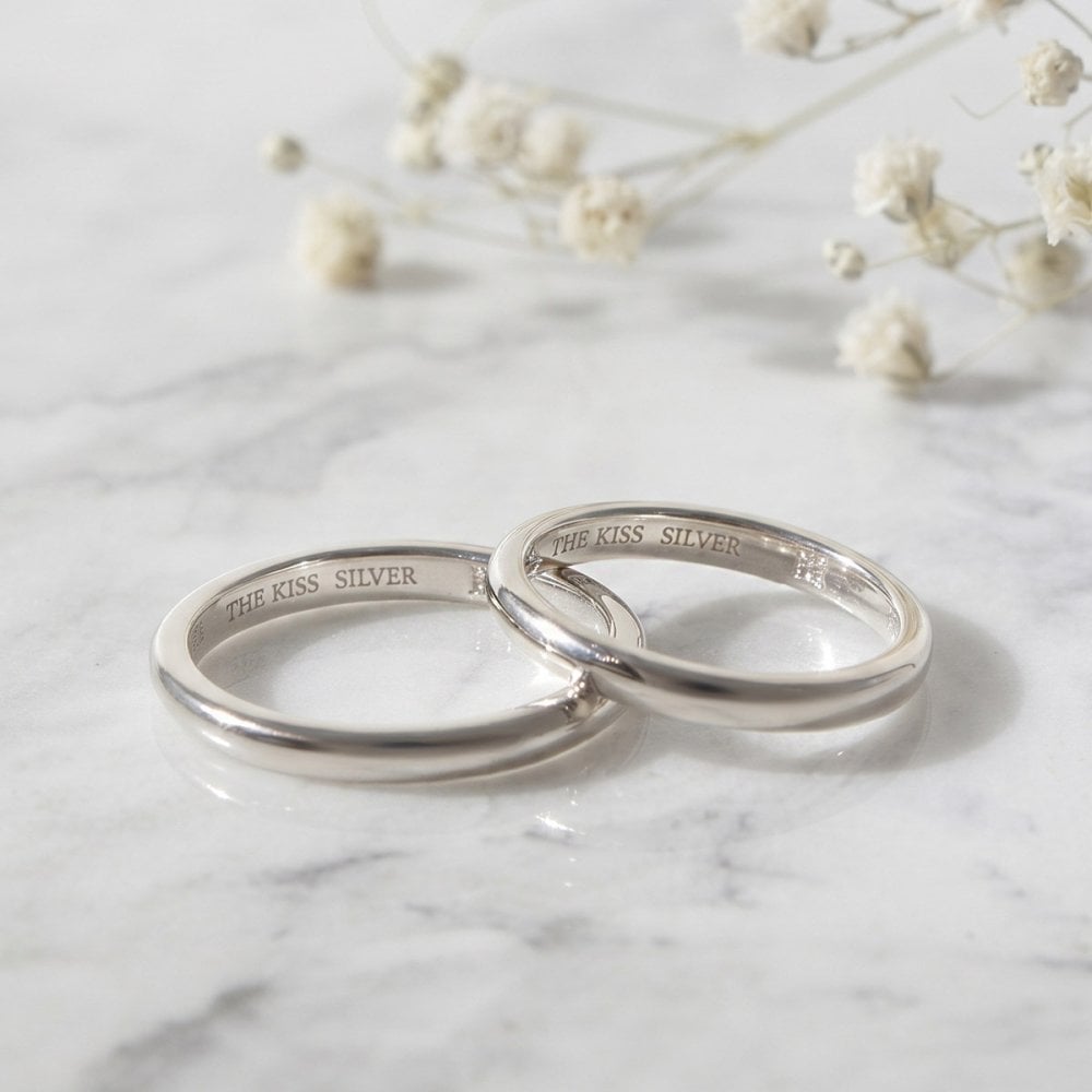 ペアリング THE KISS シルバー 高品質 長文刻印 刻印 婚約指輪 結婚指輪 エンゲージリング ダイヤモンド 【当店オリジナル】 彼女 彼氏 レディース メンズ カップル ペア 誕生日プレゼント 記念日 ギフトラッピング ザキッス ザキス ザ・キッス