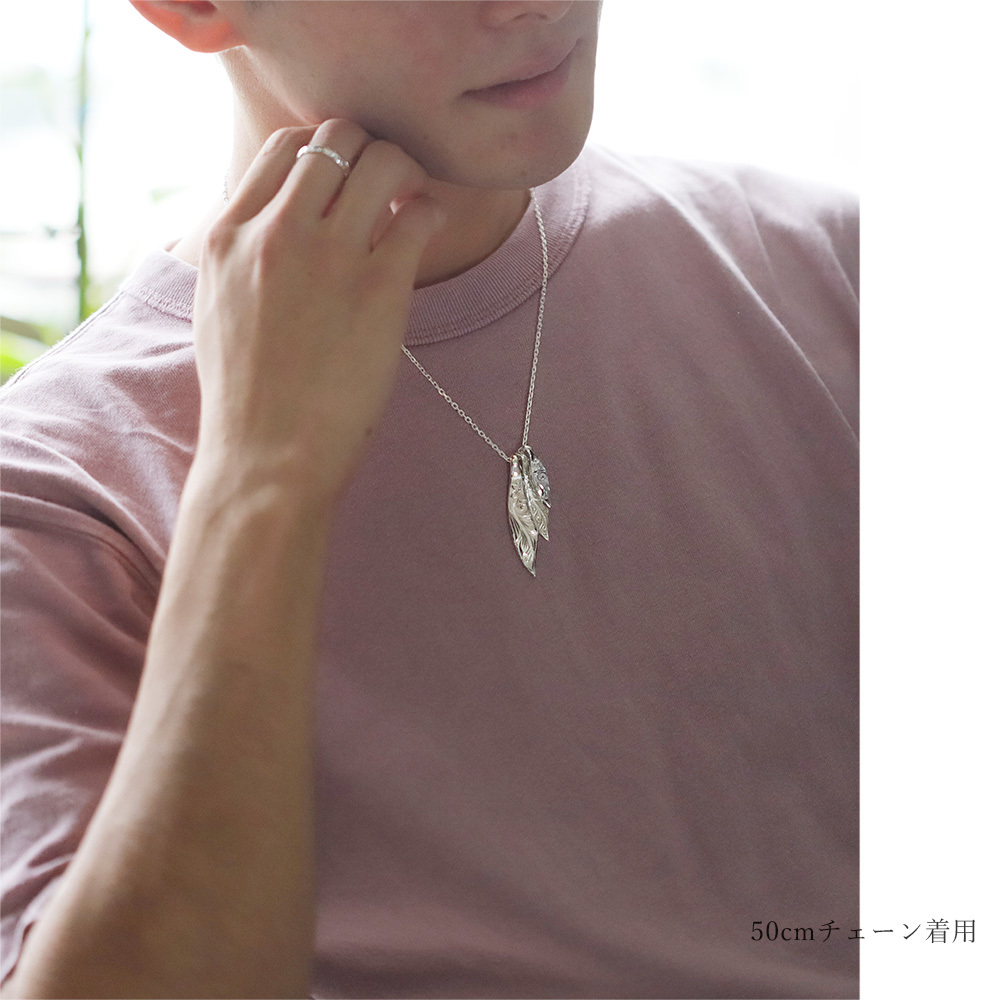ハワイアンジュエリー シルバー ペンダント トップ 刻印 無料 誕生石入れ可 三連リーフ 3枚の葉 3WAY 3連 スクロール シンプル シルバー925 ネックレス チェーン別売 ペンダントヘッド メンズ レディース 誕生日 プレゼント ハロウィン 【品番：SP2509】