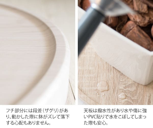 フラワースタンド プランタースタンド キャスター付き 幅40cm 円形 丸型 回転 プランター台 フラワー 花台 台車 屋内 観葉植物 木製 ナチュラル ブラウン ホワイト 木目調 北欧 おしゃれ ガーデンラック 園芸ラック 観葉植物台 植木鉢台 屋外