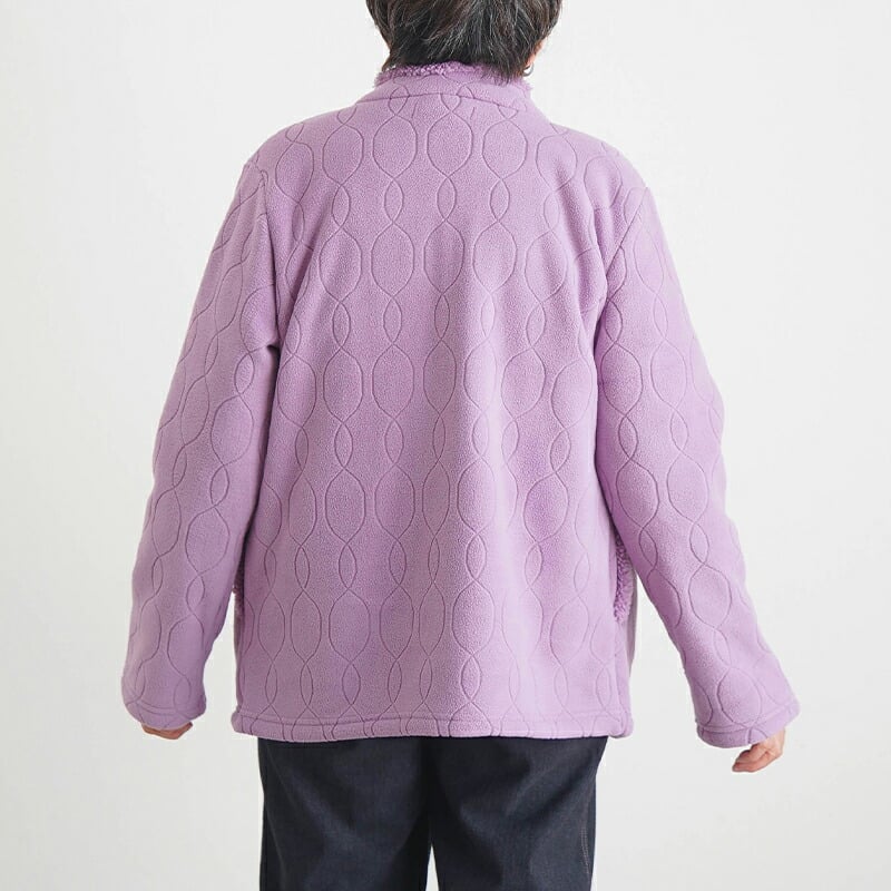 シニアファッション レディース 80代 70代 60代 90代 秋冬 あったか 防寒 裏ボア あったか フリース エンボス ジャケット おばあちゃん 服 誕生日 プレゼント ジャンパー 女性 ハイミセス ミセス 祖母 お年寄り 老人 高齢者（cki-fo2-2546d762）