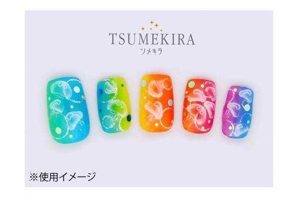ネイルシール 海月 くらげ クラゲ ジェルネイル ネイルアート TSUMEKIRA ツメキラ NM-KRG-101 貼るだけ セルフネイル マニキュア デコレーション 幻想的 海 マリンデザイン ネイルパーツ