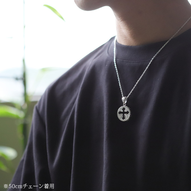 ハワイアンジュエリー ネックレス シルバー ネックレス 刻印 無料 誕生石入れ可 ラウンド クローバー 十字 シンプル シルバー925 ギフトラッピング可能 チェーン 長さ選べる メンズ レディース プレゼント ハロウィン 【品番：CG-SP3019】