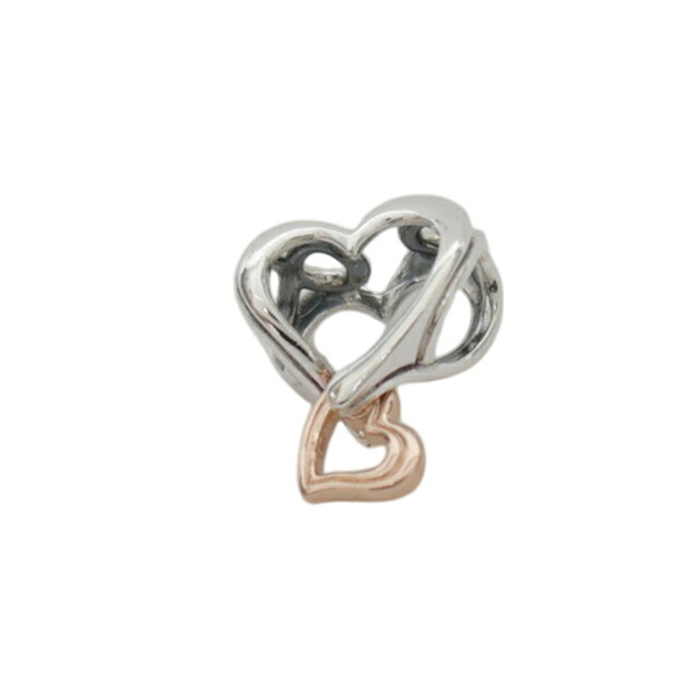 パンドラ PANDORA Two-tone Openwork Infinity Heart Charmブレスレットチャームレディース 782642c00 シルバー ローズゴールド