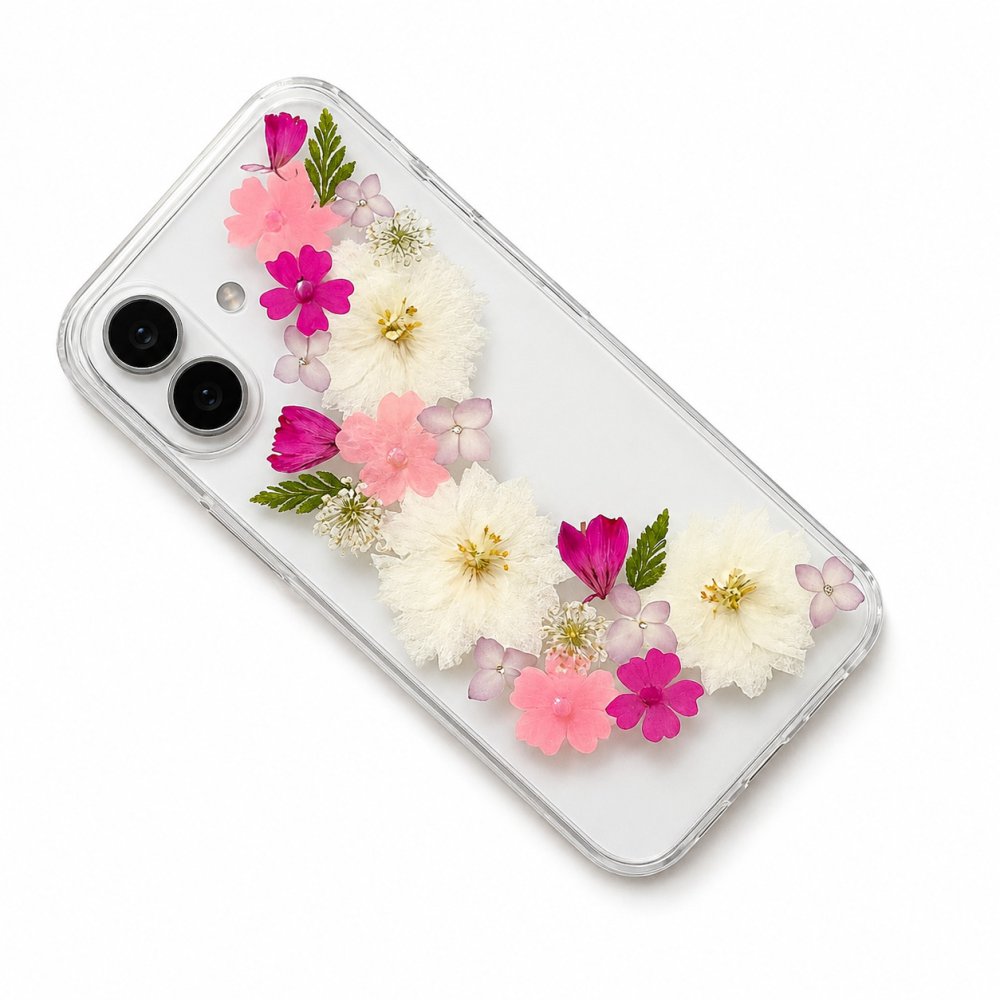 【ほぼ全機種対応スマホケース❁】押し花スマホケース NO.519 3color（着日指定不可） 押し花＆レジン iPhone/Xperia/AQUOS/Galaxy他