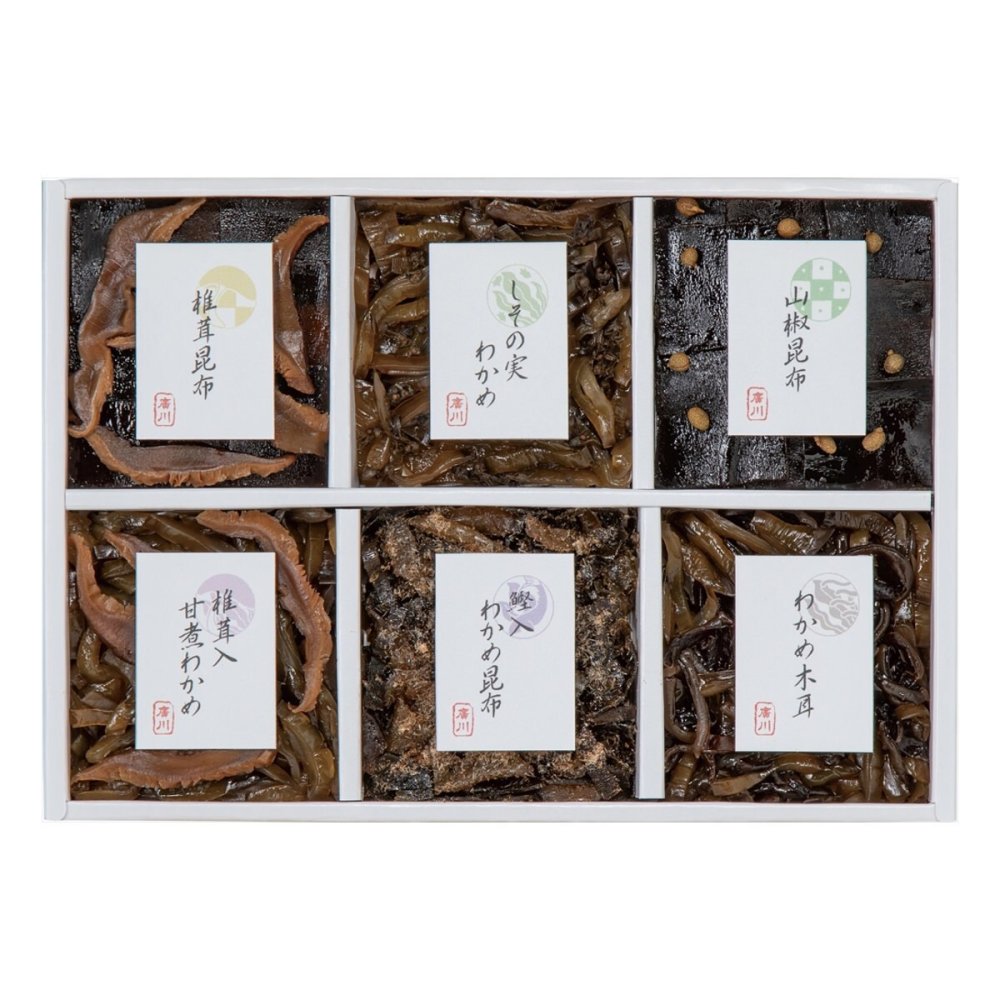 廣川昆布 御昆布 佃煮 詰め合わせ ギフトセット 6種入 椎茸昆布ほか つくだに 惣菜 ご飯のお供 佃煮詰め合わせ【北海道・沖縄県・離島 配送不可】