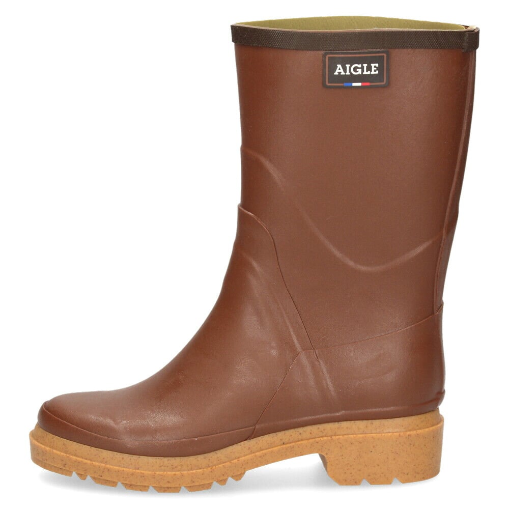 エーグル レインブーツ メンズ 防滑 防水 シューズ ビソン2 ラバーブーツ AIGLE ZZH3650 BISON 2 マロン ブラウン 長靴 ハーフ丈