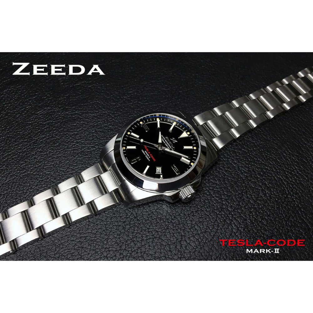 ジーダ ZEEDA テスラコード マーク2 TESLA-CODE MARK-II PIANO BLACK 腕時計 メンズ 自動巻き ZD-TC2-BLK