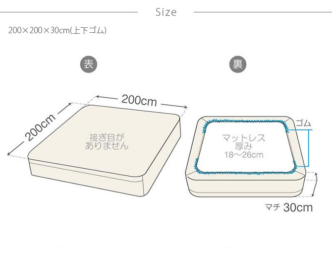 Fab the Home ファブザホーム ボックスシーツ ワイドキング用 ソリッド