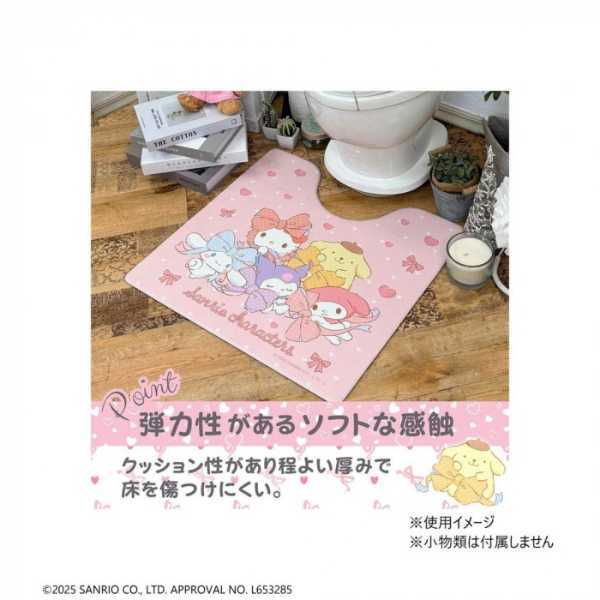 サンリオ トイレマット PVC 55×60cm キャラクター グッズ 拭ける 撥水 抗菌 防臭 トイレタリー 洗濯不要 おしゃれ かわいい ハローキティ マイメロディ クロミ シナモロール ポムポムプリン ギフト サンリオ正規ライセンス品