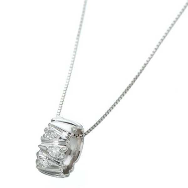 K10 ホワイトゴールド ダイヤモンド リングペンダント ネックレス 天然ダイヤ WG 10金 ジュエリー レディース アクセサリー ギフト プレゼント 贈り物 誕生日 記念日
