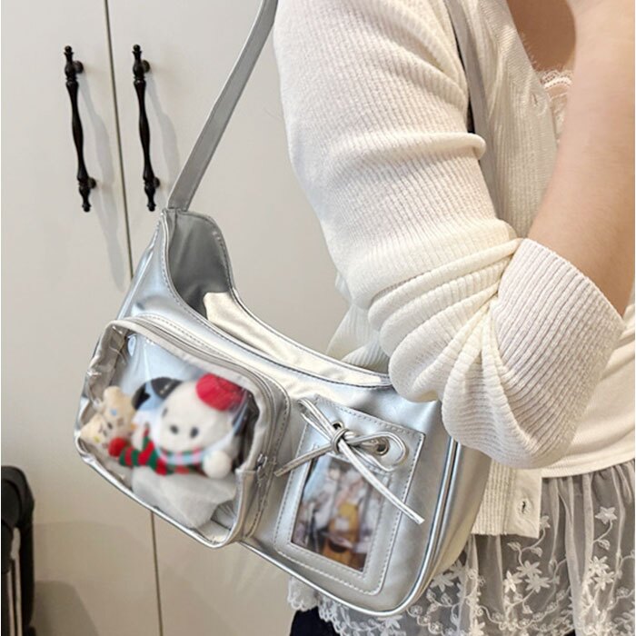 推し活 バッグ ぬいショルダー 通販 ミニショルダーバッグ クリアポケット 推し活グッズ オタ活 ぬいぐるみショルダー ショルダーバック 斜めがけバッグ 見せバッグ トレカケース デコバッグ かばん バック 小さめかばん シンプル レディースバッグ おしゃれ