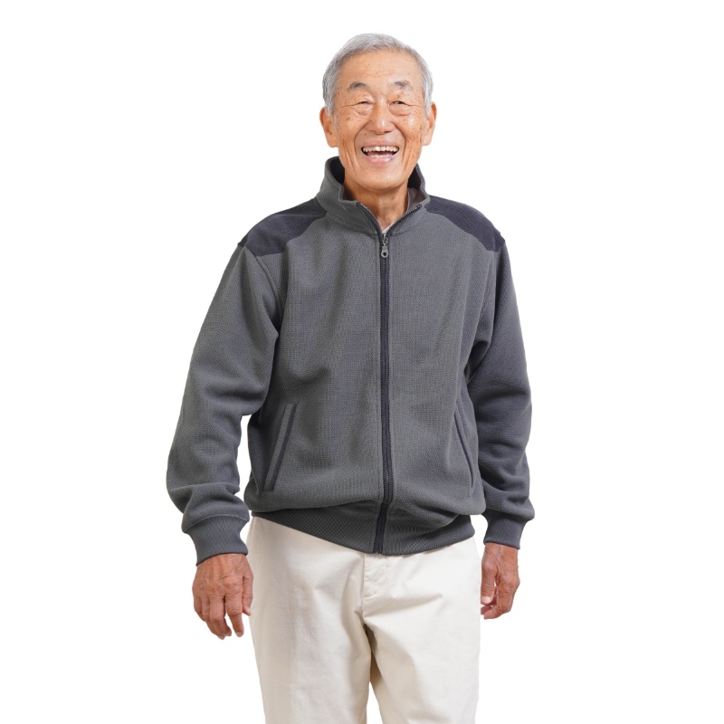 シニアファッション メンズ 80代 70代 60代 90代 秋冬 あったか 防寒 ジャカード柄×裏フリース ジップアップジャケット おじいちゃん 服 誕生日 プレゼント 紳士服 アウター ジャンパー 男性 祖父 お年寄り 老人 高齢者 ギフト（cki-mo1-85461533）