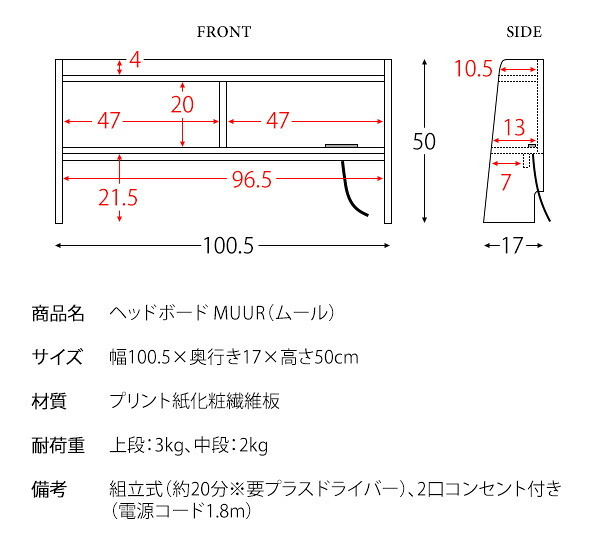 ベッド 寝具 ヘッド ボード 後付け ヘッドボード コンセント 宮 棚 収納 宮棚 シェルフ シングル 木製 追加収納 後付けできる サイドボード 枕元 収納ラック すきま収納 スリム 充電 一人暮らし