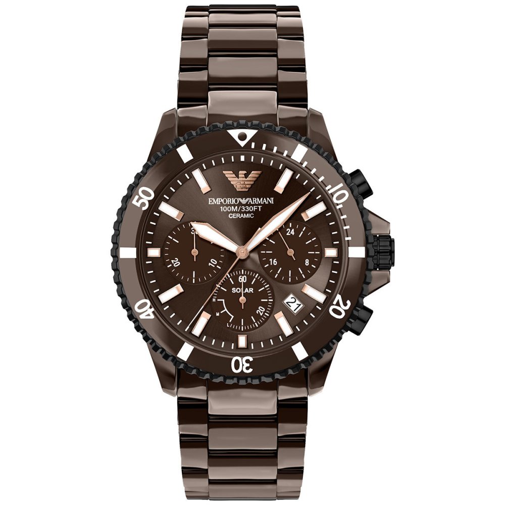 エンポリオアルマーニ EMPORIO ARMANI 腕時計 メンズ ソーラー クロノグラフ セラミック AR70025【2026 新作】