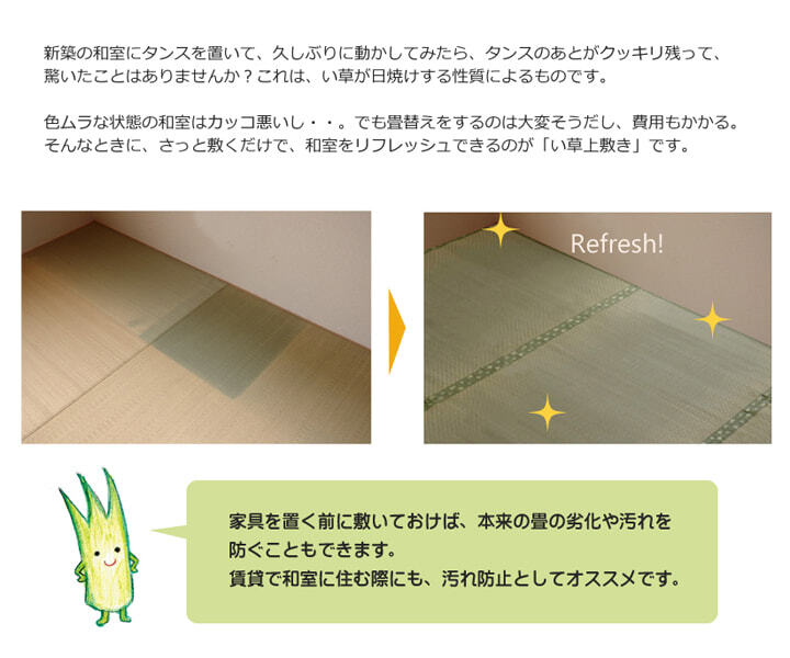 夏ラグ 夏用カーペット フリーカット い草 上敷き カーペット 『F不知火』 本間8畳(約382×382cm）(裏:ウレタン張り）