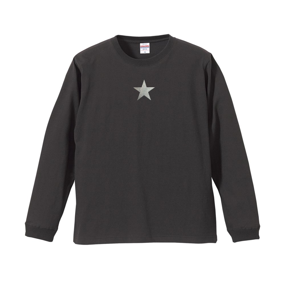 Tシャツ 星 GTO 5.6オンス ハイクオリティー ロングスリーブTシャツ グレージュブラック リミテッド 期間限定 2年連続入賞のデザイン メンズ レディース 普段着に オリジナルデザイン 特攻服 オラオラ系 暴走族 暴走天使 卒業式 ヤンキー チョイ悪 おしゃれ