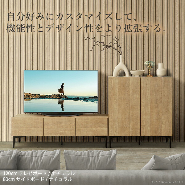 テレビボード 板扉/幅120cm テレビ台 ローボード TVボード 国産 日本製 セミ完成品 リビングボード テレビラック リビング収納 TV台 AVボード おしゃれ ナチュラル ウォールナット ブラウン オーク ホワイト ヴィンテージ〔テレビ台FV〕