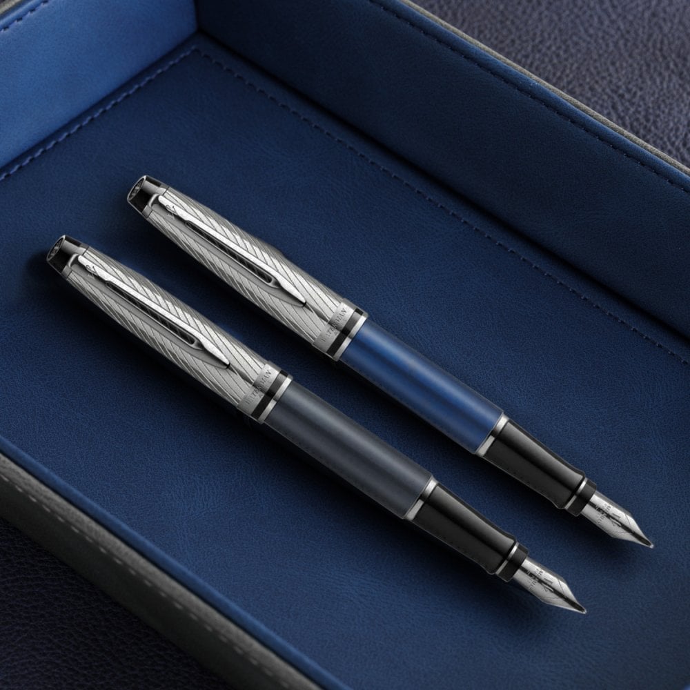 【WATERMAN公式】【名入れなし・即日発送】WATERMAN エキスパート デラックス　万年筆(ペン先：F字) | メタリックブルーCT/ ストーングレイCT　お祝い・記念日 ギフトラッピング 高級筆記具ブランド オフィス使用 会社用 お祝い プレゼント 記念日 誕生日 社会人 入学 卒業 成人 就職