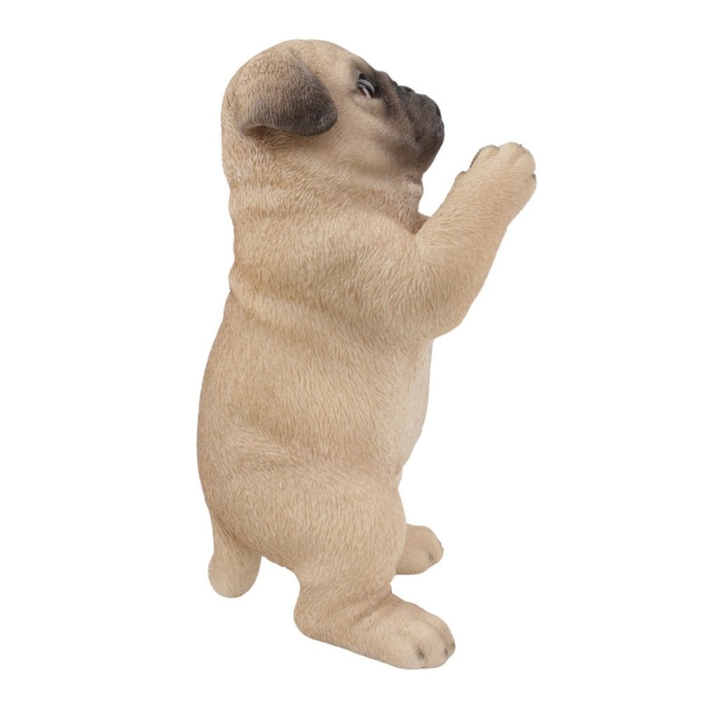 置物 woobia ウービア 犬 鼻ぺちゃ おねだりパグ フォーン 高さ21.2cm ぶさかわ リアル 本物そっくり イギリス生まれ 職人手彩色 縁起物 戌年 玄関 インテリア 新築祝い 引っ越し祝い 開店祝い 出産祝い 誕生日 お祝い ギフト プレゼント 犬好き パグ好き