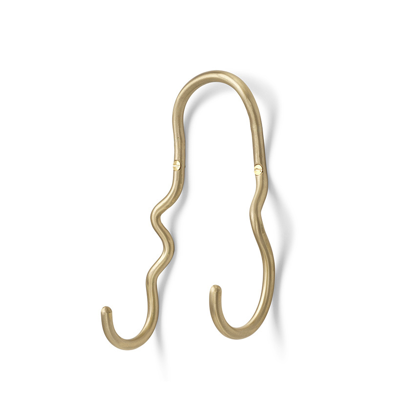 ferm LIVING ファームリビング ウォールハンガー Curvature ダブルフック ウォールハンガー壁掛け フック 北欧雑貨 おしゃれ 帽子 バッグ コート インテリア雑貨 北欧 雑貨 インテリア うねうねフック