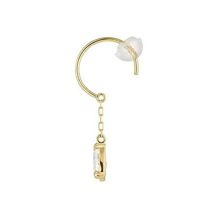 【無料ラッピング】  ヨンドシー 4℃ EAU DOUCE４℃ K10イエローゴールド ピアス ホワイト トパーズ ブランド 正規品 新品 ギフト プレゼント 人気 おすすめ 誕生日 記念日 クリスマス 送料無料