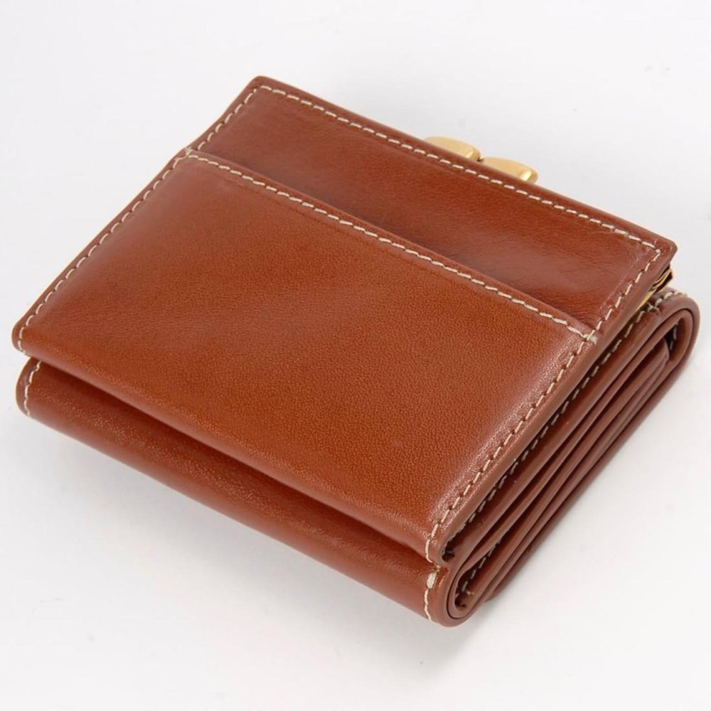 ベリーズヨーク　BELLIES YORK　三つ折り財布　ガマ口ポケット　BYTM1943BR　ブラウン　茶色　ベジタブルタンニン　イタリアンレザー　牛革　”エイジングを楽しむ革小物”