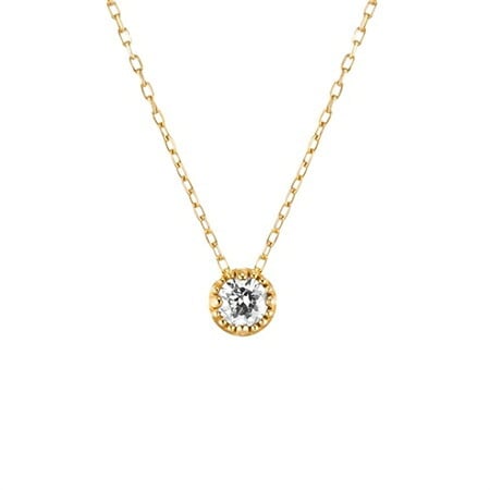 【無料ラッピング】  ヨンドシー 4℃ EAU DOUCE4℃【5月誕生石】K10 イエローゴールド ネックレス エメラルド ダイヤモンド レディース ブランド 正規品 新品 ギフト プレゼント 人気 おすすめ 誕生日 記念日 クリスマス 送料無料