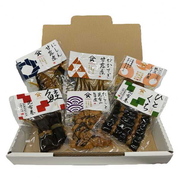 佃煮 詰め合わせ 6種 セット 函館山久 たかはし 直火炊き ご飯のお供 ギフト 贈り物 北海道 惣菜 煮物 おかず おつまみ 伝統の味 醤油 砂糖 みりん 無添加製法 贈答用