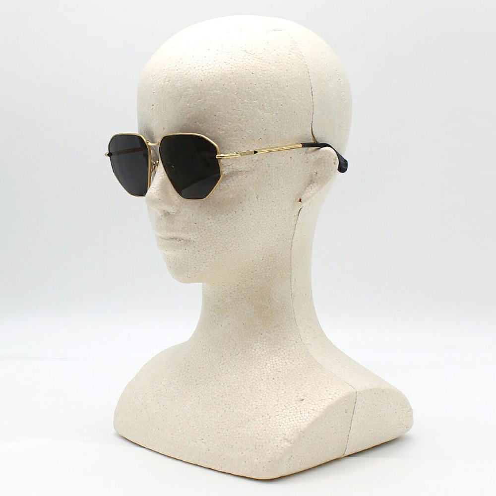 マックスマーラ Max Mara サングラス ノーズパッド UVカット アイウェア スクエア 多角形 ジオメトリック MM0143/S 30A 59 メンズ レディース ユニセックス ゴールド+ブラック 海外正規品