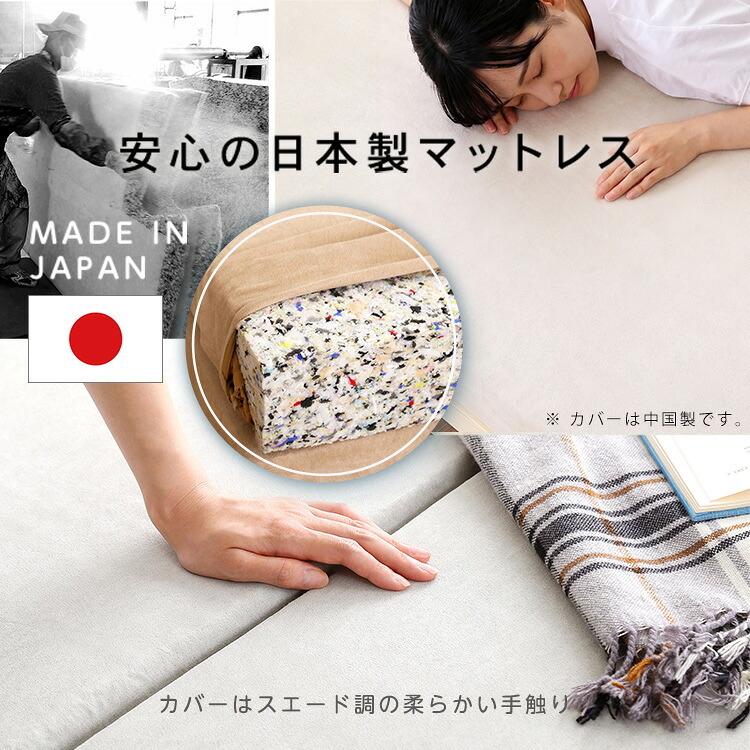 折りたたみ マットレス ダブル 【RUMA-ルーマ-】 三つ折り 高反発 ウレタン 10cm厚 日本製 国産 高反発マットレス 敷き布団 敷布団 ベッドマットレス 折り畳み 3つ折り シンプル