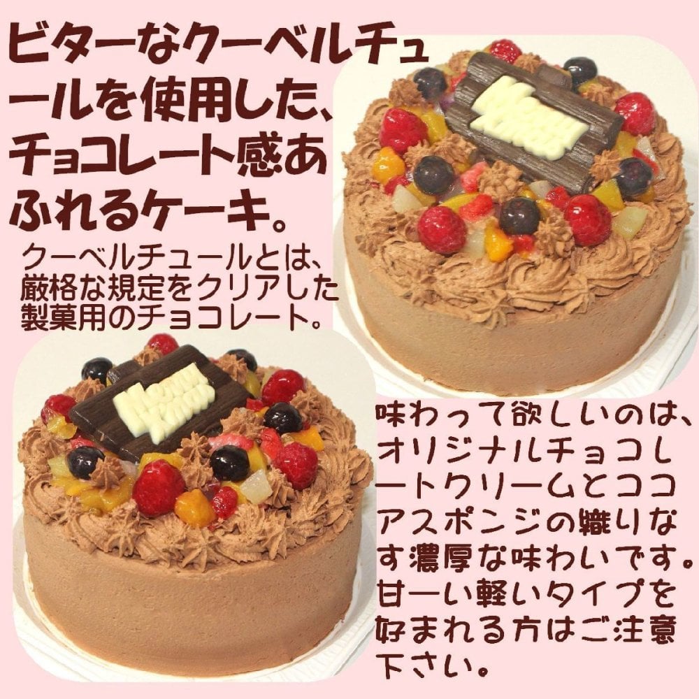 クリスマスフルーツチョコレートケーキ【４～７号】クリスマスケーキ チョコケーキ チョコデコ