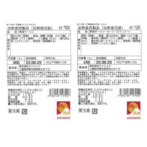 ギフト 肉 詰め合わせ 伊賀上野の里 熟成ベーコン 熟成ウインナー セット 豚肉 国産 さくらポーク 食べ比べ お取り寄せ グルメ 贈り物 お中元 お歳暮 敬老の日 父の日 母の日 お祝い 惣菜 内祝い