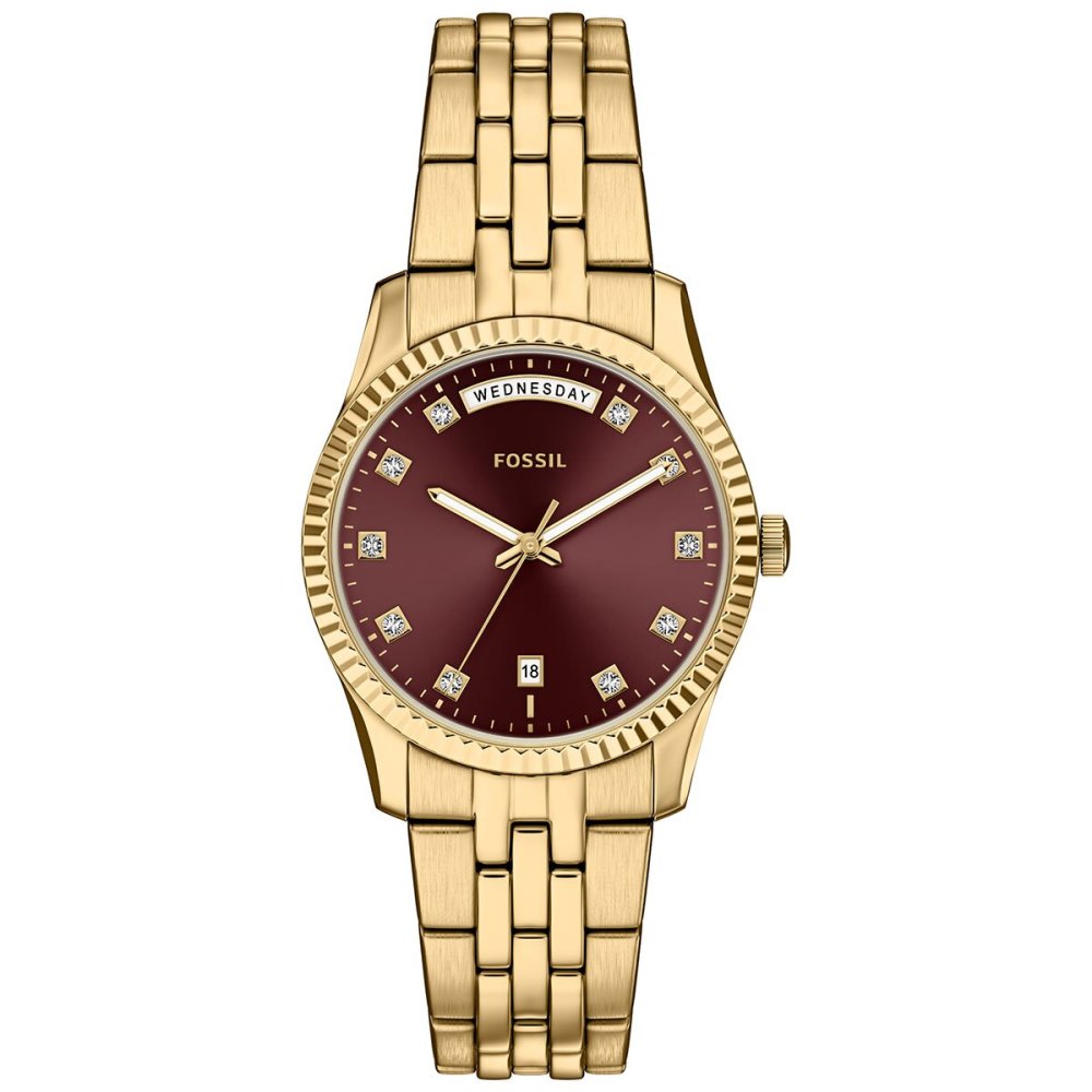 フォッシル FOSSIL 腕時計 レディース SCARLETTE デイデイト アナログ ゴールドトーン ステンレススチールウォッチ ES5514【2026 新作】
