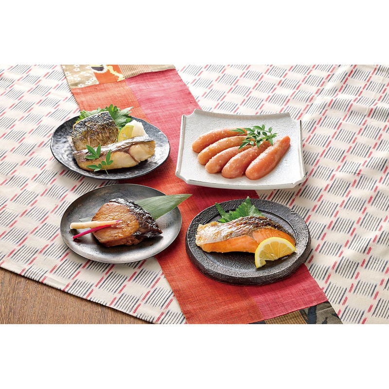 やまや 辛子明太子・レンジで簡単焼魚詰合わせ (38326) [お中元][お歳暮] ※送料無料(北海道・沖縄・離島への配送不可)