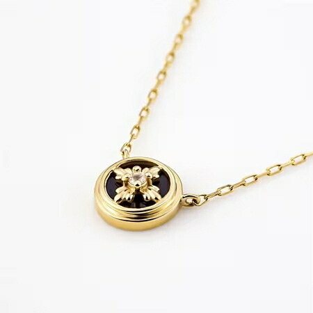 【無料ラッピング】  ヨンドシー 4℃ EAU DOUCE４℃ K10イエローゴールド ネックレス ブラック カルセドニー ホワイト トパーズ ブランド 正規品 新品 ギフト プレゼント 人気 おすすめ 誕生日 記念日 クリスマス 送料無料