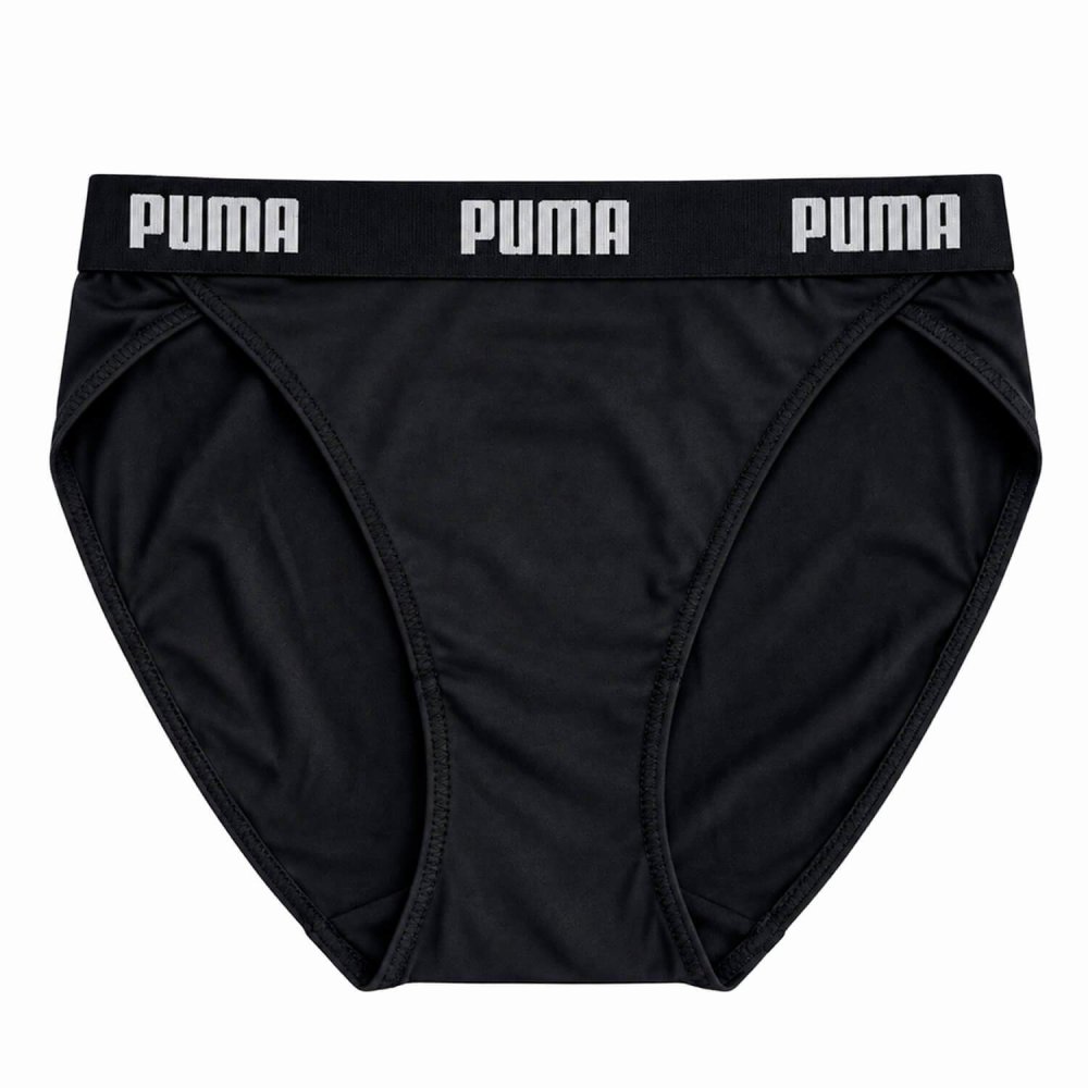 PUMA BODYWEAR プーマ パンツ ショーツ ハイレグ レディース 下着 ストレッチ スポーツブランド シンプル ロゴ 肌着 婦人 中学生 高校生 女子 黒 M L LL karlas