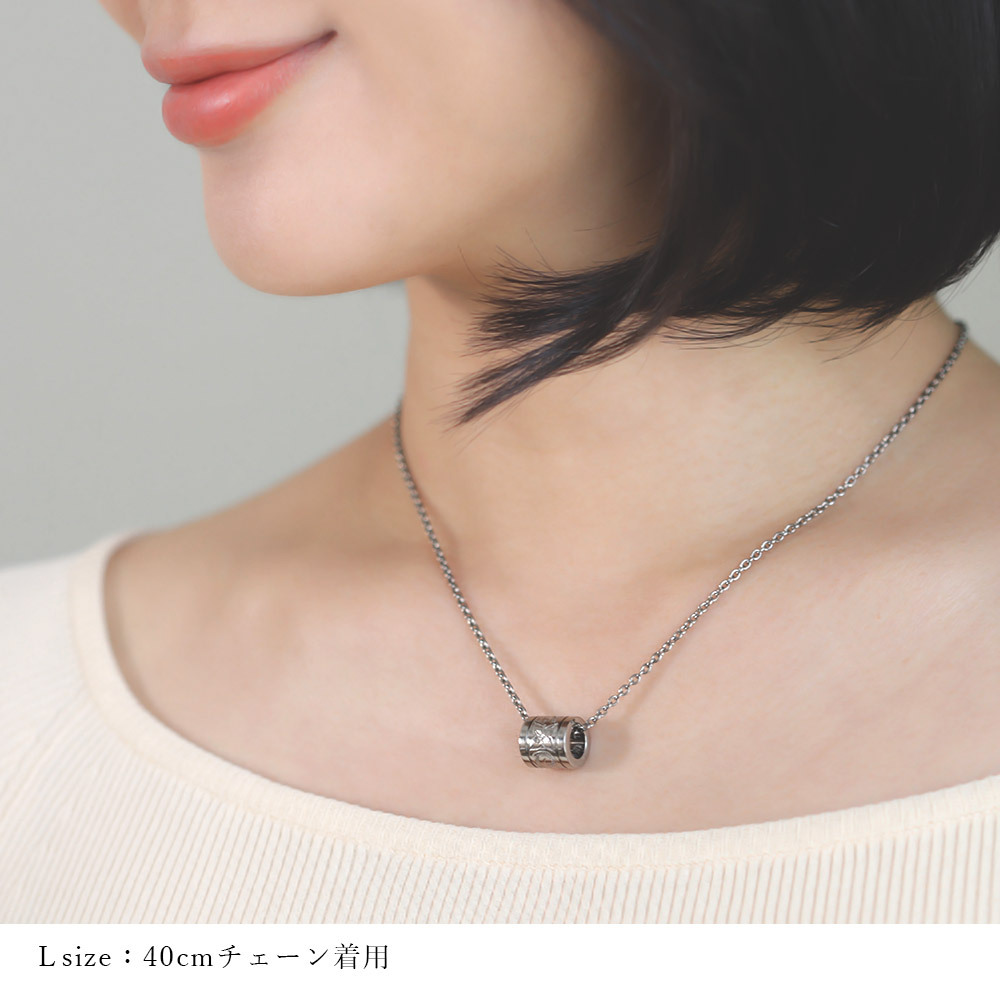 ハワイアンジュエリー ペア ペンダントトップ 金属アレルギー 対応 純チタン 刻印 無料 誕生石 チューブ Lサイズ チェーン別売りステンレスより軽く肌に優しい カップル プレゼント ハロウィン 【品番：TIP401LP】