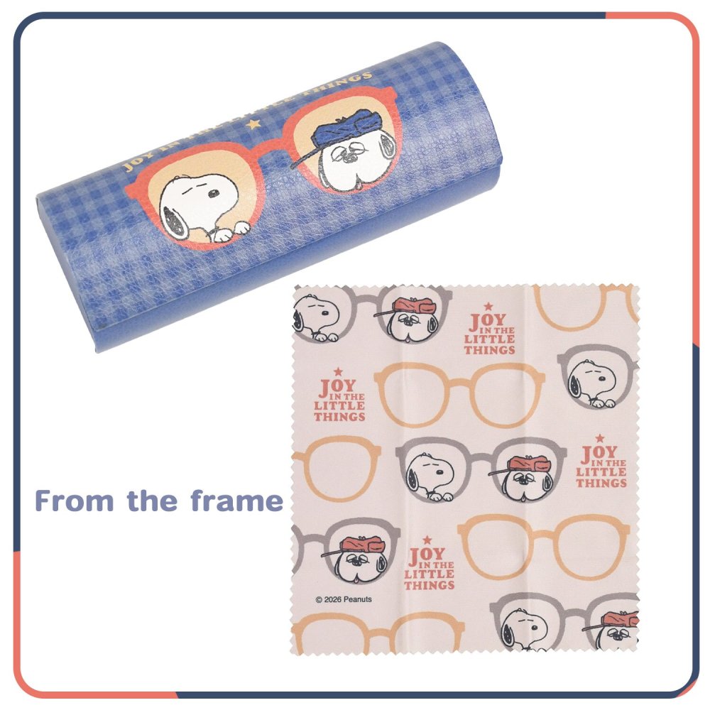 メガネケース スヌーピー クロス付き クロス付き 眼鏡ケース おしゃれ 可愛い プレゼント コンパクト シンプル ハード 丈夫 女の子 レディース 男性 メンズ 男の子 めがね キャラ プレゼント ギフト 贈り物 母の日 クリスマス プレゼント PEANUT