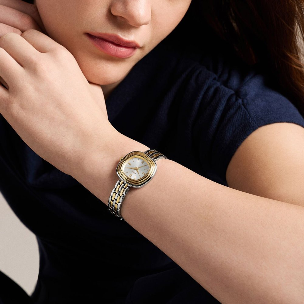 フォッシル FOSSIL 腕時計 レディース EMERSON アナログ ツートーン ステンレススチールウォッチ ES5509【2026 新作】