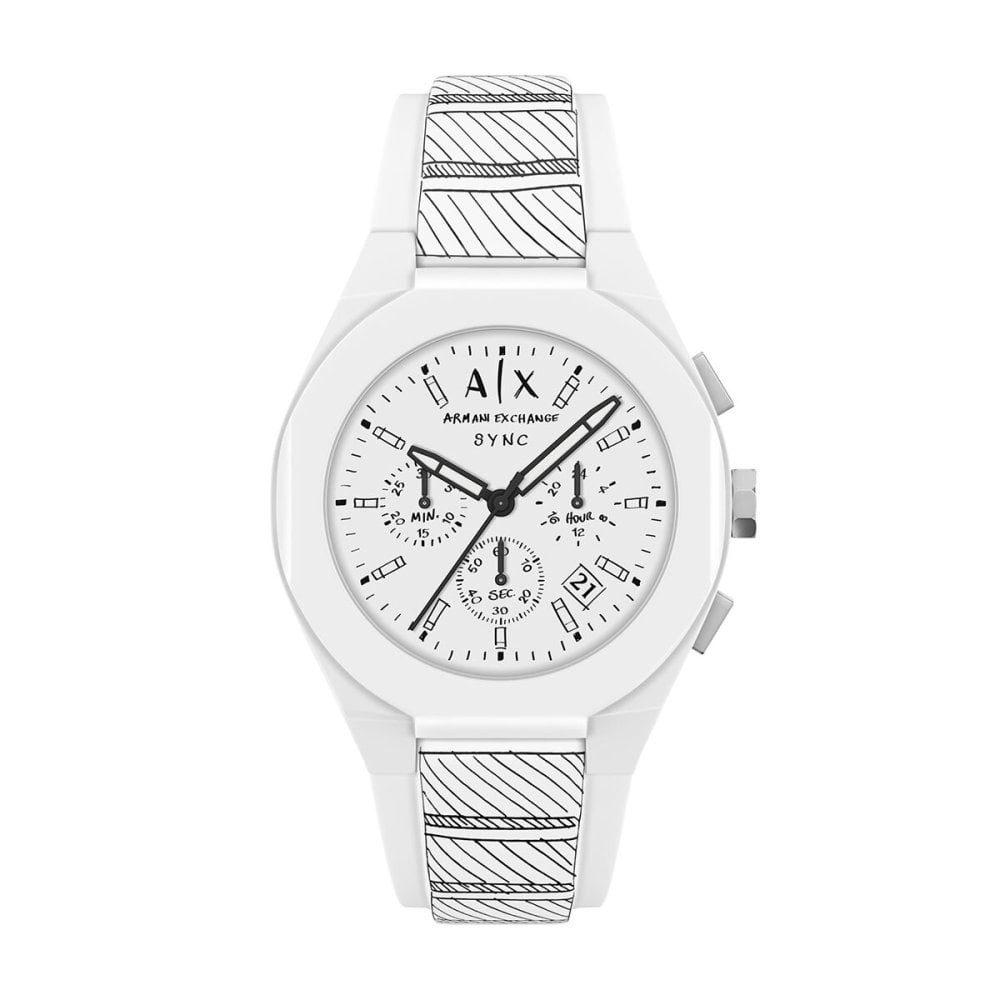 A|X アルマーニ エクスチェンジ ARMANI EXCHANGE 腕時計 メンズ クロノグラフ SYNC シリコン AX4175【2026 新作】