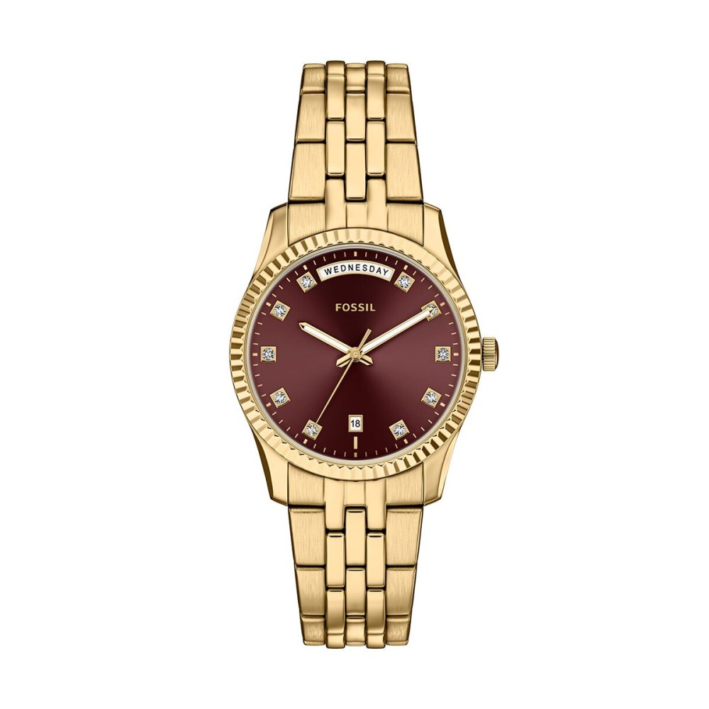 フォッシル FOSSIL 腕時計 レディース SCARLETTE デイデイト アナログ ゴールドトーン ステンレススチールウォッチ ES5514【2026 新作】