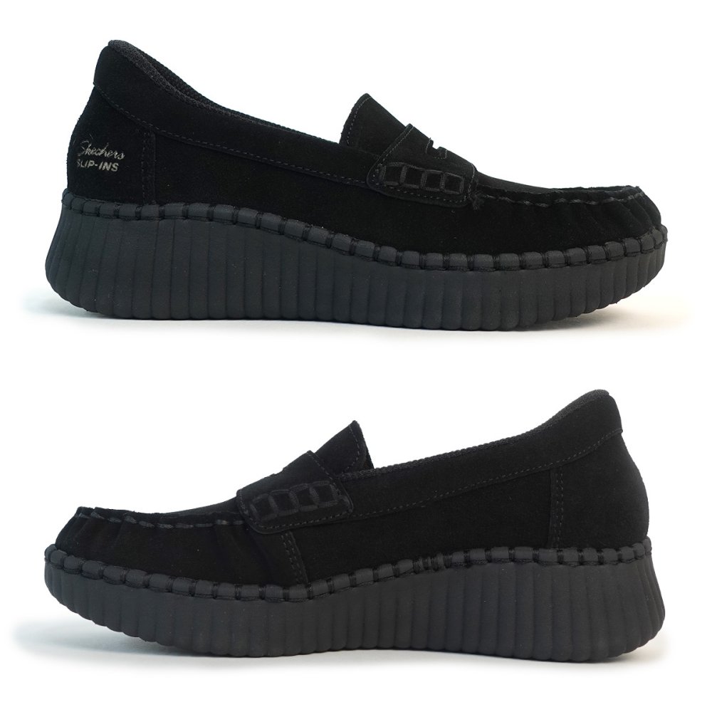 SKECHERS スケッチャーズ スニーカー レディース スリップインズ ウィルシャー 159586 BBK ブラック WILSHIRE BLVD-MOONLIT LOVE ハンズフリー